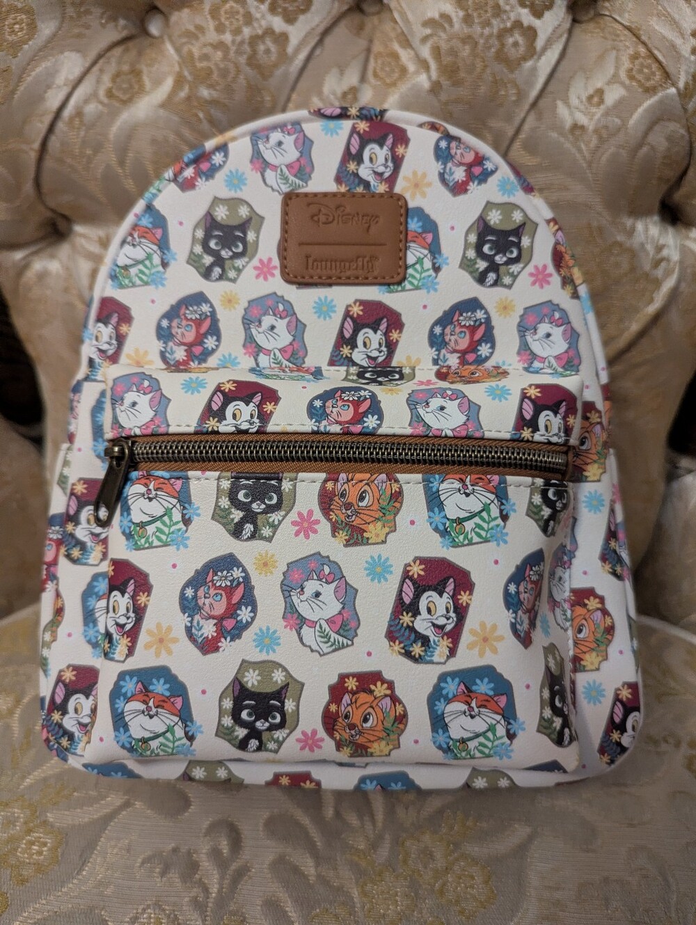 Disney Loungefly Cats Floral AOP Backpack